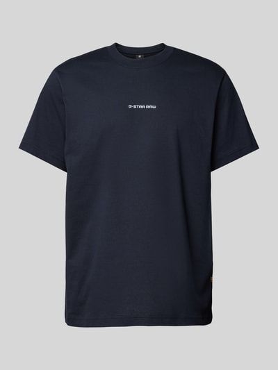 G-Star Raw T-Shirt mit Label-Print Dunkelblau 2