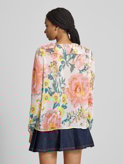 Only Regular fit blouse met volants, model 'MILLA' Offwhite - 5