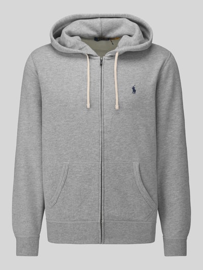 Polo Ralph Lauren Sweatjacke mit Logo-Stickerei Hellgrau Melange 2