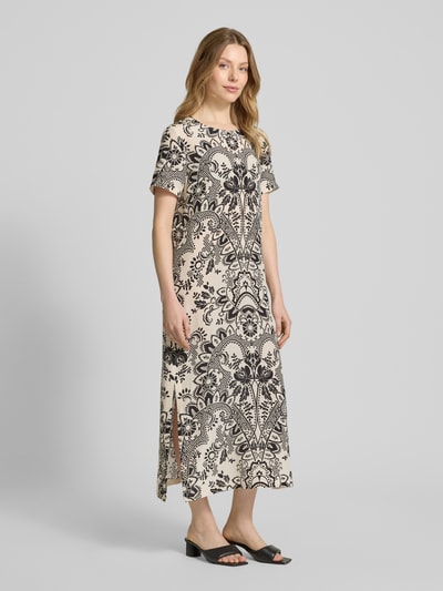 Weekend Max Mara Zijden jurk met ronde hals, model 'VELA' Offwhite - 1