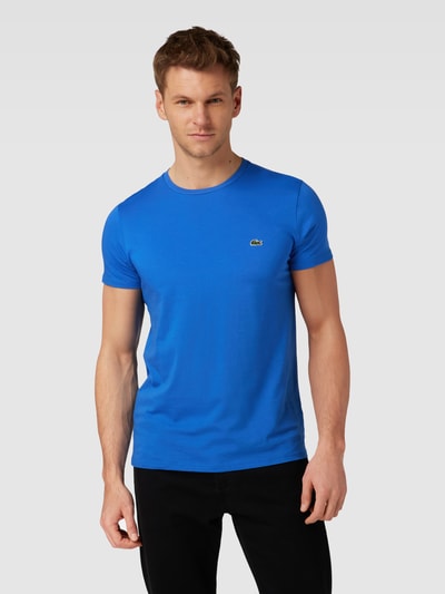 Lacoste T-Shirt in unifarbenem Design Modell 'Supima' Royal 4