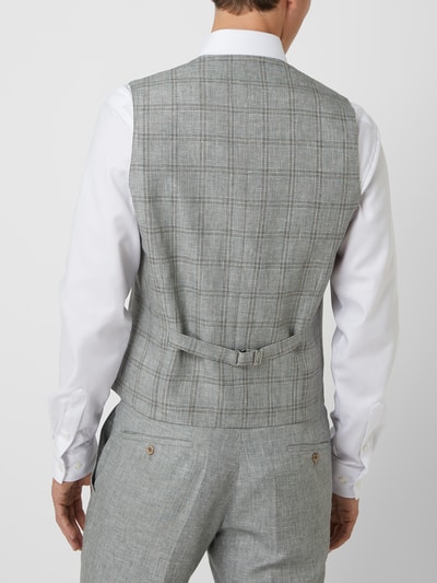 Atelier Torino Gilet van linnenmix, model 'Dino' Zachtgroen - 5