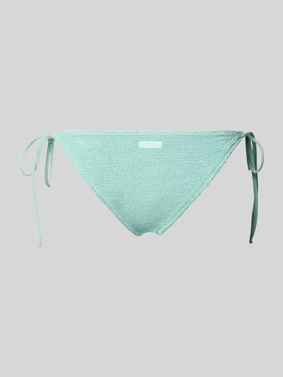 Produktfoto, Bikini-Hose mit Strukturmuster Modell 'Virgo' von MC2 Saint Barth, Elastischer-Material-Mix, Zierschleifen, mintgrün, grobe Textur