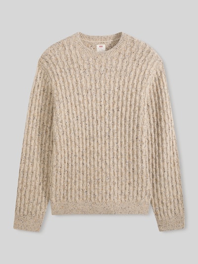 Levi's® Pullover mit strukturiertem Zopfmuster Beige 2