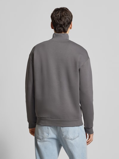 REVIEW Sweatshirt mit Label-Print Dunkelgrau 5