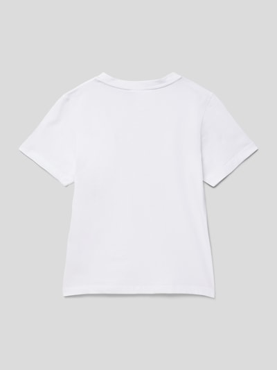 Lacoste T-shirt met logostitching Wit - 3