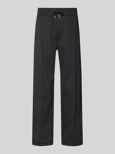 Produktfoto, Regular Fit Sweatpants aus Baumwoll-Mix Modell 'DINETO' von HUGO, efekt: jednolity kolor, kanty, naszywka z logo, wpuszczane kieszenie, kieszeń z tyłu, ściągacz z tunelem, wykończenie materiału: dzianina dresowa, mieszanka bawełny