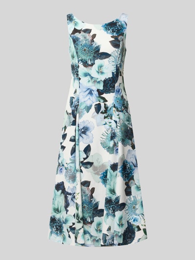 Vera Mont Tailliertes Cocktailkleid mit Allover-Muster Hellgruen 2