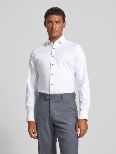 OLYMP Level Five Slim Fit Businesshemd aus Feintwill Weiss 4