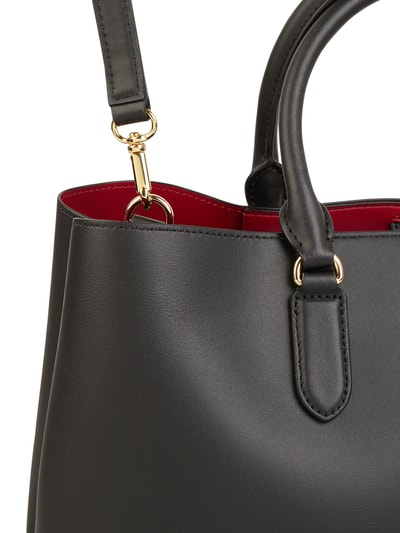 Lauren Ralph Lauren Shopper van leer, model 'Dryden' Zwart - 4