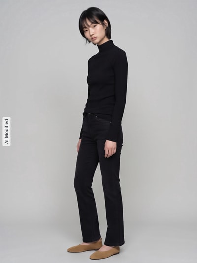 HUGO Bluzka z długim rękawem o kroju slim fit z mieszanka bawełny model 'Driza_4' Czarny 1
