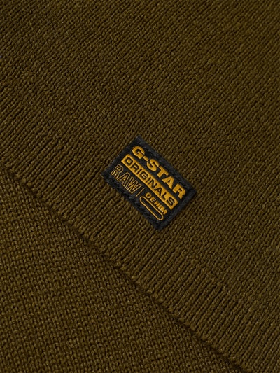 G-Star Raw Szal z detalem z logo Oliwkowy 2