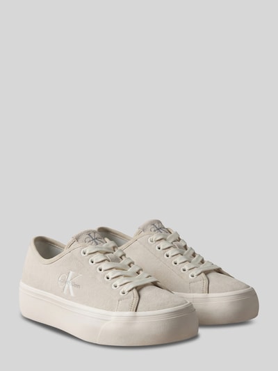 CK Calvin Klein Sneakers met logodetails Taupe - 1