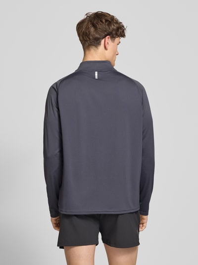 PUMA Performance Langarmshirt mit Stehkragen und Reißverschluss Anthrazit 5