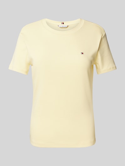 Tommy Hilfiger T-Shirt mit Logo-Stitching Modell 'NEW SLIM CODY' Hellgelb 1