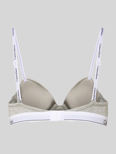Calvin Klein Underwear BH mit Label-Spaghettiträgern Modell 'Demi' Hellgrau 3