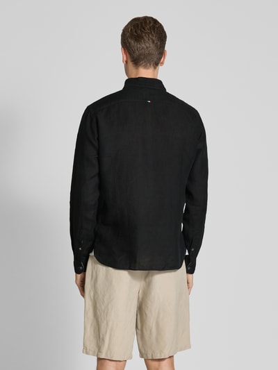 FIL NOIR Regular fit zakelijk overhemd met kentkraag, model 'ROMA' Zwart - 5