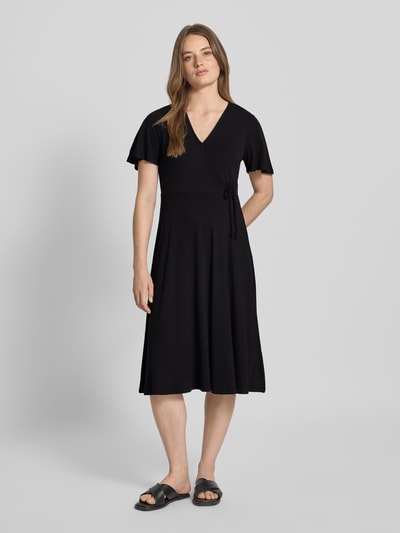 ZABAIONE Wickelkleid mit V-Ausschnitt Modell 'Ce44ce' Black 4