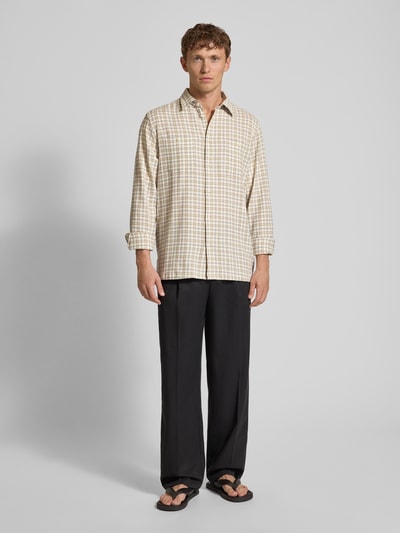 Les Deux Regular fit vrijetijdsoverhemd met kentkraag, model 'John' Zand - 1