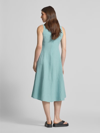 Marc O'Polo A-Linien Leinenkleid ohne Ärmel Hellblau 5