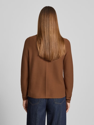 Christian Berg Woman Strickpullover mit gerippten Abschlüssen Cognac 5