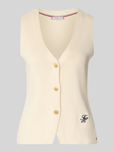 Tommy Hilfiger Slim Fit Weste aus reiner Baumwolle Weiss 2