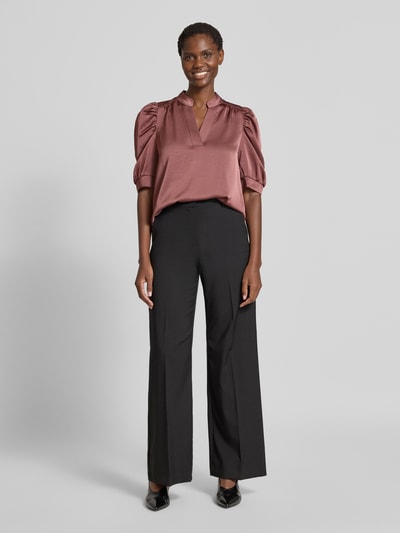 Neo Noir Regular fit blouseshirt met pofmouwen, model 'Roella' Oudroze - 1