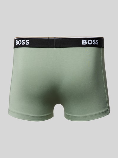 BOSS Boxershort met label in band in een set van 3 stuks, model 'Power' Marineblauw - 3