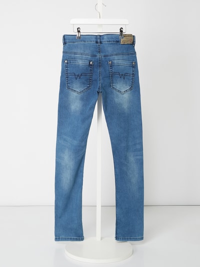 Blue Effect Stone-washed skinny fit jeans Jeansblauw - 4