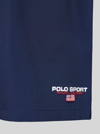 Polo Sport Relaxed fit zwembroek met labelstitching, model 'TRAVLER' Donkerblauw - 2