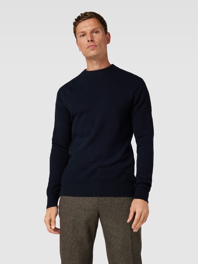 SELECTED HOMME Gebreide pullover met ronde hals, model 'SKIPPER' Donkerblauw - 4