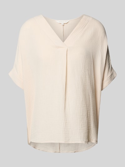 Apricot Blouseshirt met V-hals Zand - 2