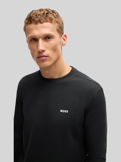 BOSS Green Regular Fit Langarmshirt aus Baumwoll-Mix Modell 'TEE LONG' Black 3