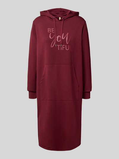 Soyaconcept Sukienka z dzianiny dresowej i kieszenią kangurką model ‘BANU’ Bordowy 2