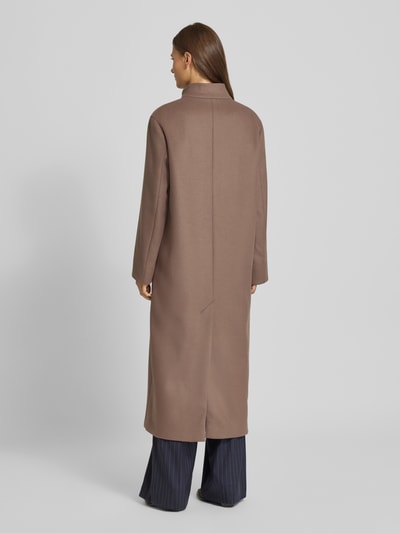 Windsor Mantel aus Schurwolle-Mix mit Stehkragen Mud 5