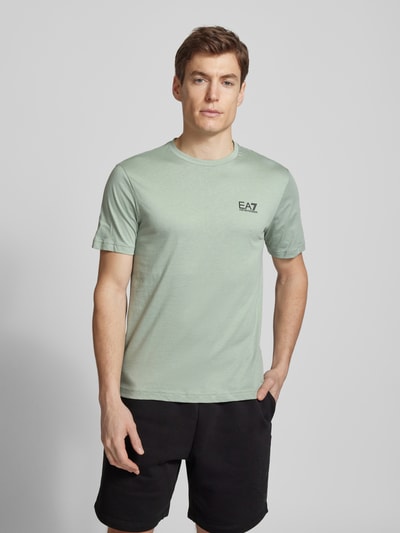 EA7 Emporio Armani Regular fit T-shirt van puur katoen Mintgroen - 4