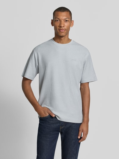 BOSS Orange Regular Fit T-Shirt aus reiner Baumwolle Modell 'Te_Rib' Eisblau 4