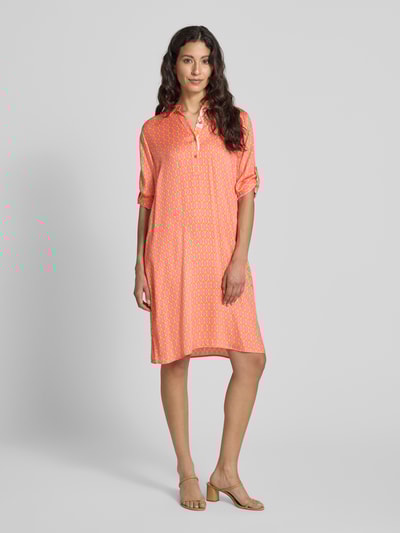 Smith and Soul Knielanges Hemdblusenkleid mit 3/4-Arm Apricot 1