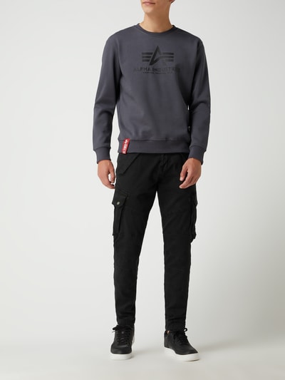 Alpha Industries Cargobroek met labeldetails, model 'COMBAT' Zwart - 1