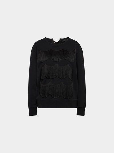 Marc Jacobs Sweatshirt mit Fransen Schwarz 2