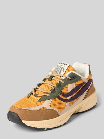 Genesis Sneaker mit Logo Patch Modell 'Winter Flowers' Cognac 1
