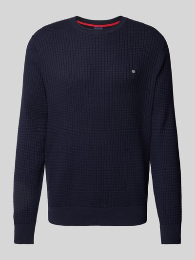 Christian Berg Men Strickpullover mit Logo-Stitching Marine 1