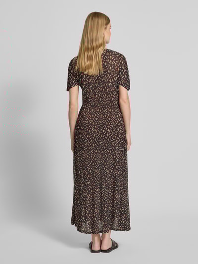 Mango Midikleid mit V-Ausschnitt Modell 'POMI' Black 5