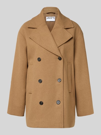 Jake*s Casual Relaxed Fit Jacke mit Woll-Viskose-Anteil Camel 2