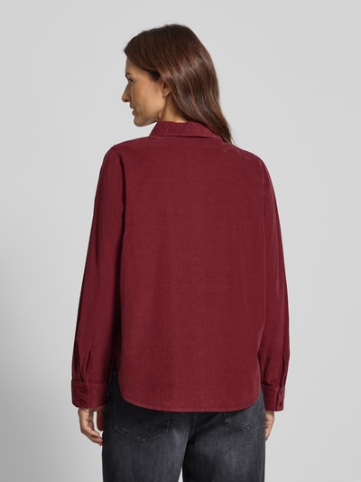 s.Oliver RED LABEL Regular Fit Hemdbluse aus reiner Baumwolle  Bordeaux 5