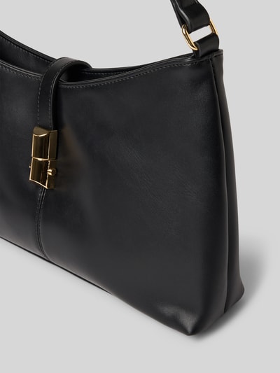 Seidenfelt Handtasche mit Klickverschluss Modell 'LILLA' Black 3