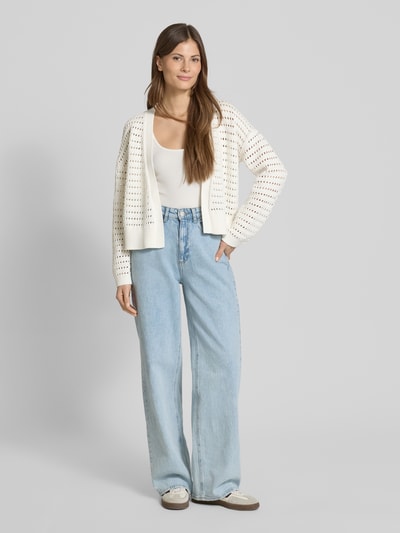 Tom Tailor Denim Relaxed Fit Cardigan aus reiner Baumwolle Offwhite 1