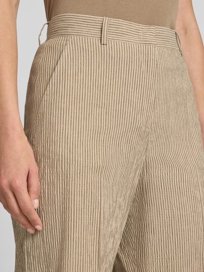 Weekend Max Mara Regular Fit Weite Hose aus Baumwoll-Leinen-Mix Modell 'MARINA' Sand 3
