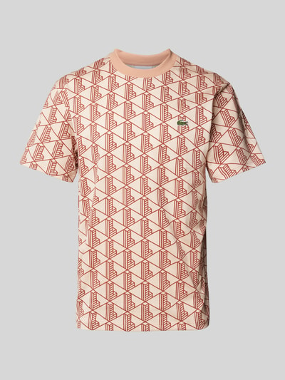 Lacoste T-shirt z okrągłym dekoltem Rdzawoczerwony 2