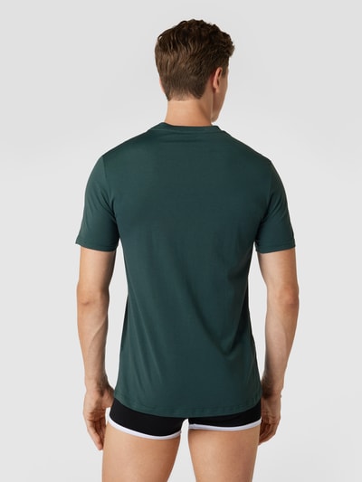 Balmain T-Shirt mit Label-Stitching Dunkelgruen 4